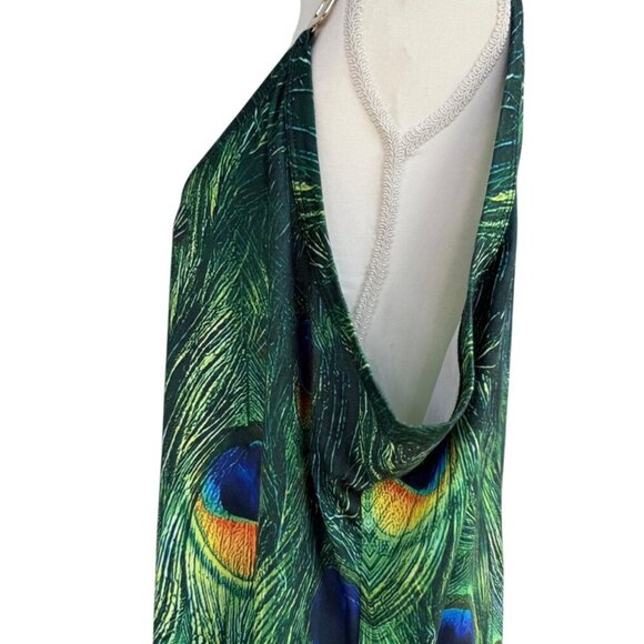 Denater Tank SZ 6X Peacock Resort Gold Hardware Aloha Party - Picture 2 of 6